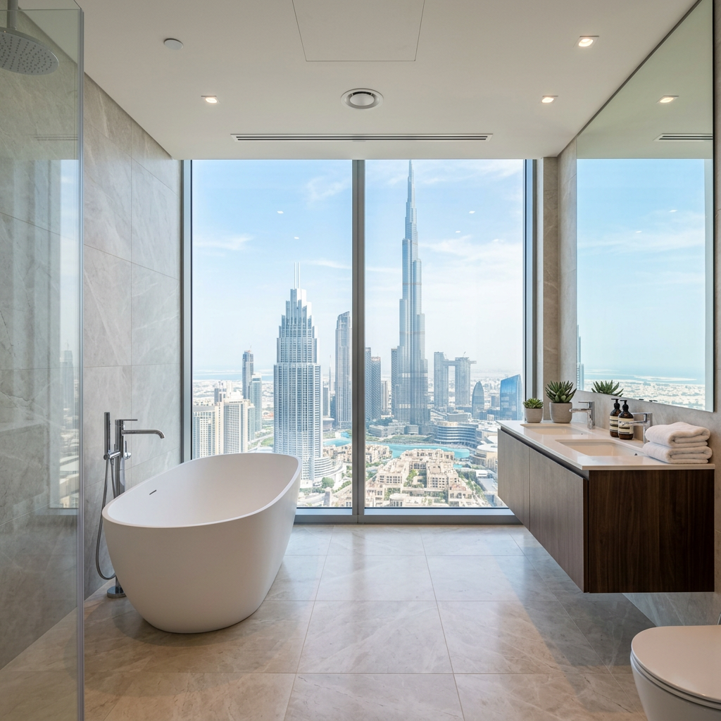 Sample balcony photo overlooking Dubai Marina
